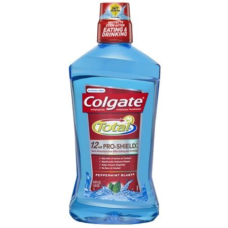 Colgate Total Pro-Shield Mouthwash, Peppermint - 1L, 33.8 fl oz