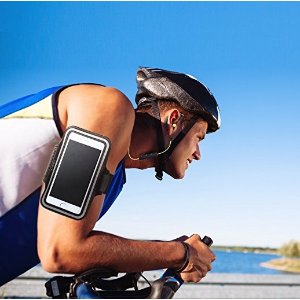 AUKEY iPhone 7 Sports Armband with Key Slots, Water Resistant Fitness Armband for iPhone 6S and Other Cell Phones Below 4.7 inches