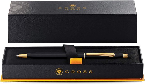 Cross Classic Century Classic Black Ballpoint Pen with 23KT Gold-Plated Appointments