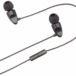 AmazonBasics In-Ear Headphones with Universal Mic - Black
