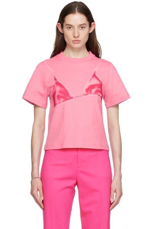 Pink 'Le T-Shirt Bikini' T-Shirt
