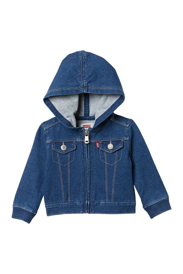Hooded Zip French Terry Jacket(Baby Girls 3-9M)
