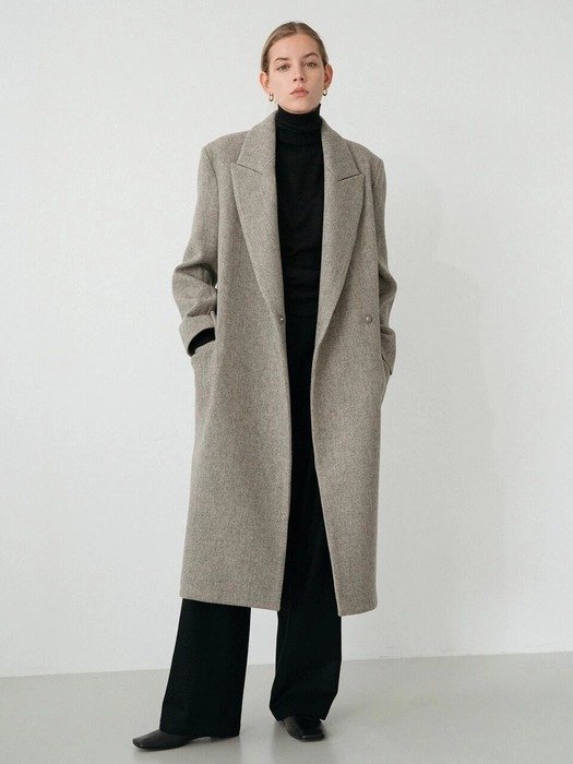 modern wool coat (grey)