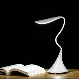 Kingstar Dimmable LED Desk Lamp, Folding Table Lamp Smart Music Lamp Desk Light with Built-in Bluetooth Speaker Dimming By Cell Phone App (white)