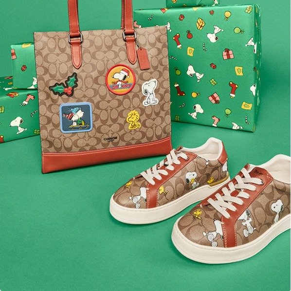COACH Outlet Coach X Peanuts Clip Low Top Sneaker In Signature