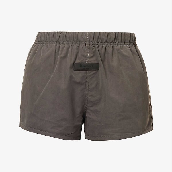 brand-patch cotton-blend shorts
