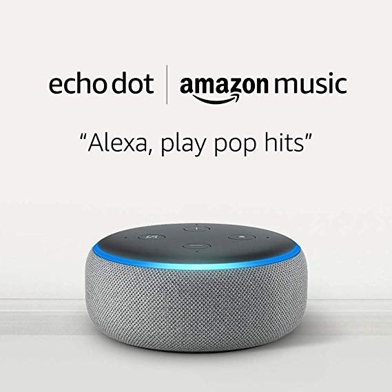 Echo Dot (3rd Gen) for $0.99 and 1 month of Amazon Music Unlimited with Auto-renewal -Heather Gray