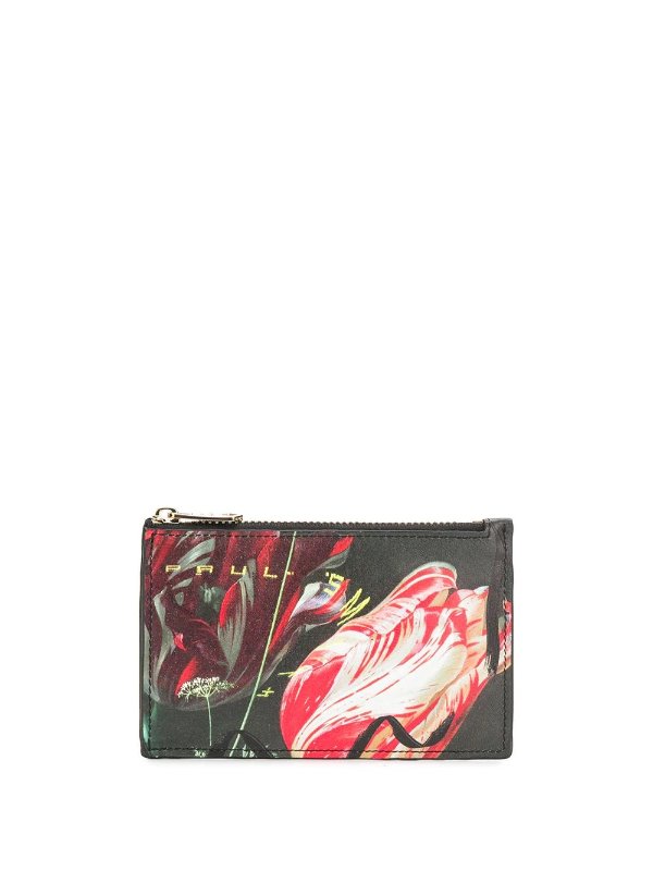 floral printed coin purse