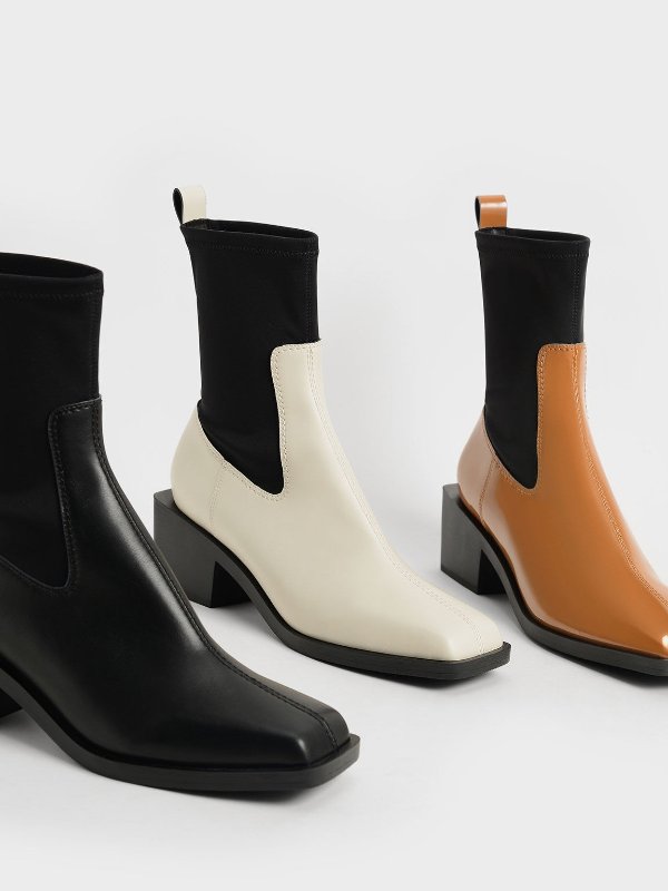 Black Sock Boots | CHARLES &amp; KEITH
