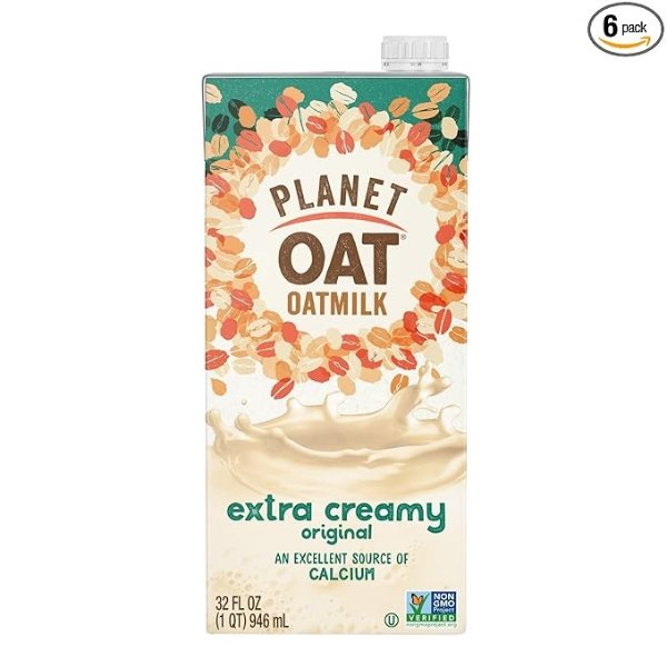 Oatmilk, Extra Creamy, 32 Fl. Oz (Pack of 6)