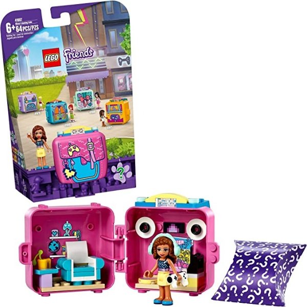Friends Olivia's Gaming Cube 41667 Building Kit; Gaming Toy Friends Olivia; Makes a Great Gift for Creative Kids Who Love Mini-Doll Toys; New 2021 (64 Pieces)