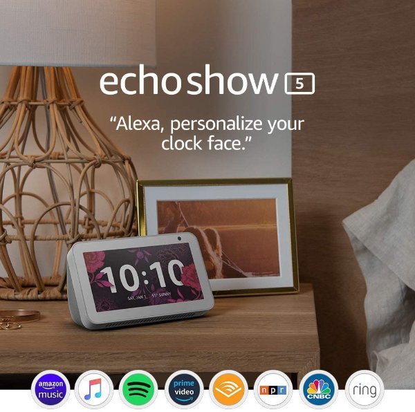 Echo Show 5 5.5寸 Alexa语音助手 2个