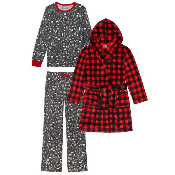 Bauer Youth 2-piece Sleepwear Set with Robe, Holiday