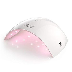Abody Nail dryer, 9C 24W Nail Gel Polish Dryer, 30 seconds & 60 seconds Timer Setting, LED UV Gel Curing Nail Lamp for Fingernail & Toenail (Pink)