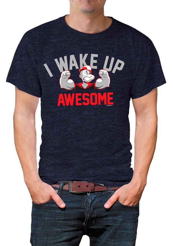 Short Sleeve Wake Up Awesome Graphic T-Shirt
