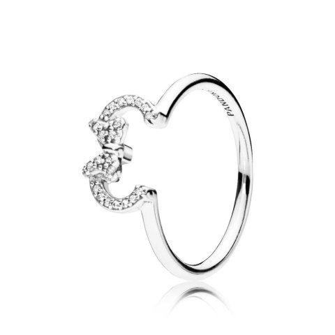 PandoraDisney, Minnie Silhouette Ring, Clear CZ|PANDORA Jewelry US