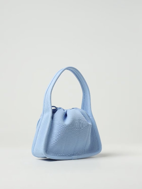 奶蓝色手提包