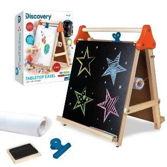 Tabletop Dry Erase and Chalk Easel