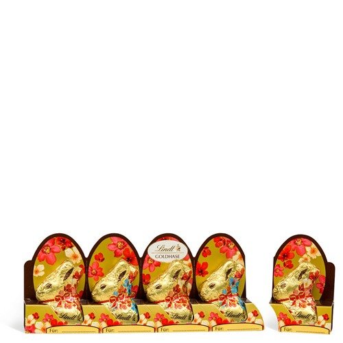 Easter Milk Chocolate Mini Floral GOLD BUNNY (5-pc, 1.7 oz)