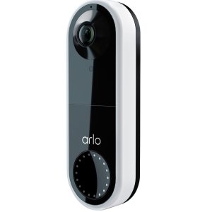 Today Only: Arlo - Essential Wi-Fi Smart Video Doorbell - Wired - White