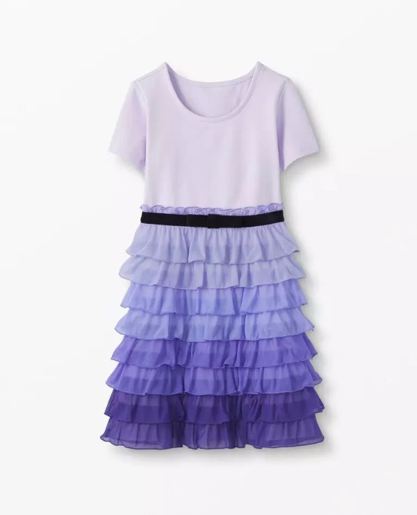 Ruffle Dress In Ombre Tulle