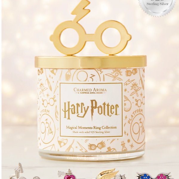 Harry Potter Magical Moments Candle - 925 Sterling Silver Magical Moments Ring Collection