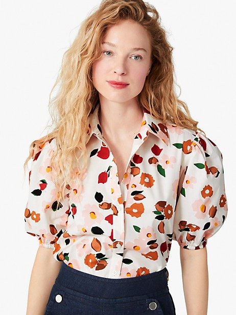 botanical garden button-front shirt