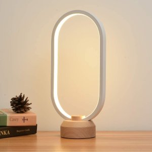 LONRISWAY LED Wood Desk Lamp, Bedroom Bedside Night Light