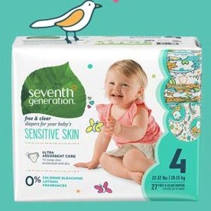 Seventh Generation Baby Diapers & Wipes @ Amazon
