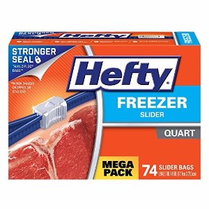Hefty Slider Freezer Bags (Quart, 74 Count)