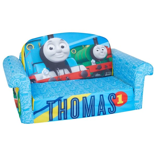 Marshmallow Furniture 2-in-1 Flip Open Couch Bed Kid's Furniture, Thomas the Train