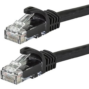 MonopriceMonoprice Flexboot Cat6 Ethernet Patch Cable - Network Internet Cord - RJ45, Stranded, 550Mhz, UTP, Pure Bare Copper Wire, 24AWG, 5ft, Black
