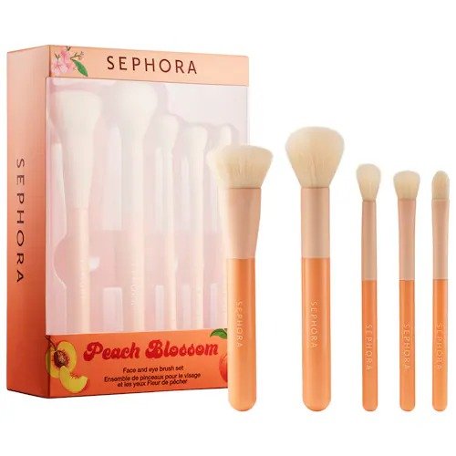 Peach Blossom Face and Eye Brush Set