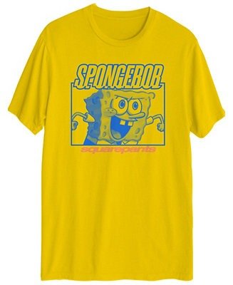 SpongeBob Neon Men's Short Sleeve Graphic T-shirt