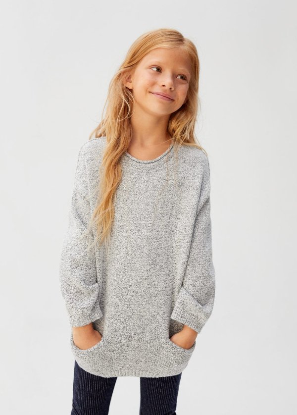 Flecked knit sweater - Girls | OUTLET USA