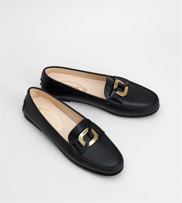 City Gommino Driving Shoes in Leather - BLACK