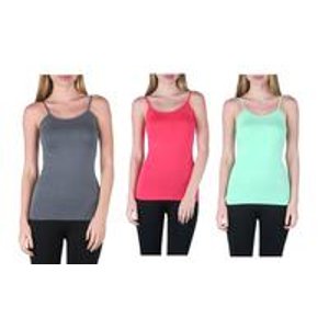 10-Pack of Women's Long Seamless Camisoles 
