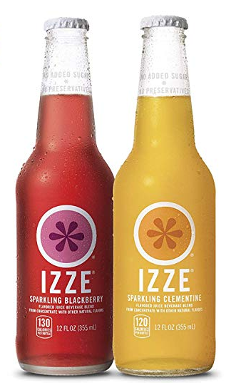 IZZE Sparkling Juice 2 Flavor Variety Pack, 12 oz Glass Bottles, 12 Count