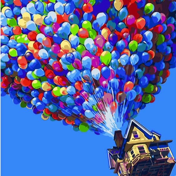 Komking Paint by Numbers for Adults, DIY Painting Paint by Numbers Kits on Canvas Without Frame, Colorful Balloon 16x20inch