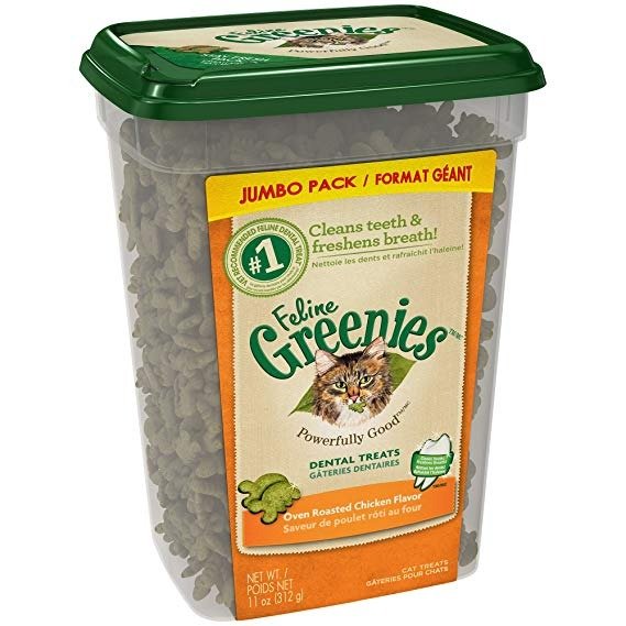 FELINE GREENIES Dental Cat Treats, Makes a Great Gift for Your Cat