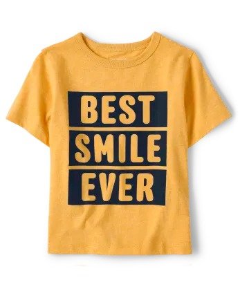 Baby And Toddler Boys Short Sleeve Smile Graphic Tee | The Children's Place - S/D GOLDEN EGG