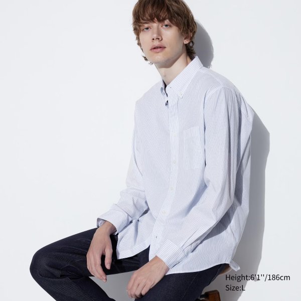 Extra Fine Cotton Broadcloth Striped Shirt | UNIQLO US