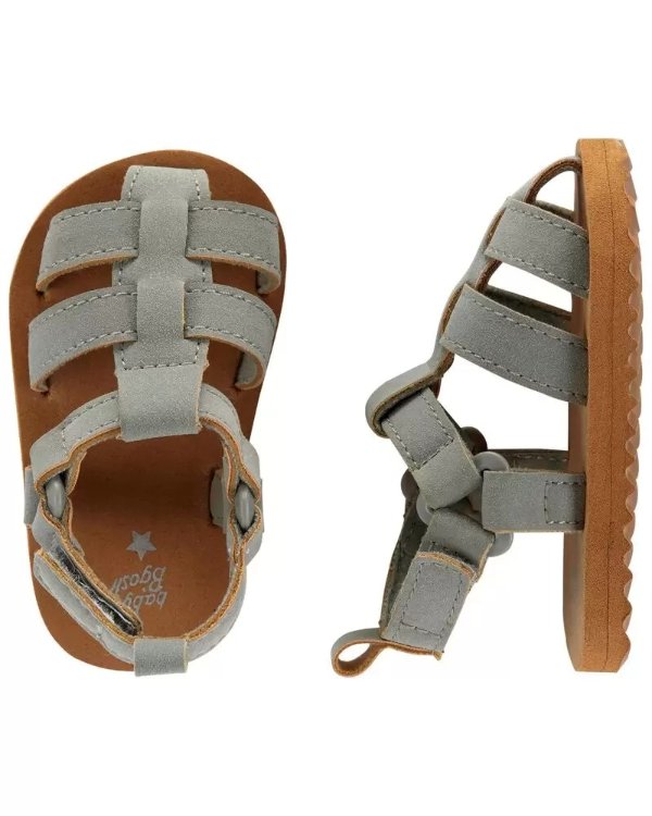 Faux Suede Baby Fisherman Sandals