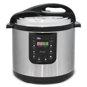 Elite Platinum NEW and IMPROVED EPC-1013 10 Quart Electric Pressure Cooker, Stainless Steel