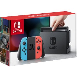 Nintendo - Switch 32GB Console - Neon Red/Neon Blue / Grey + $25 Gift Card