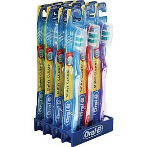 12-Pack Oral B Shiny Clean Soft Toothbrushes