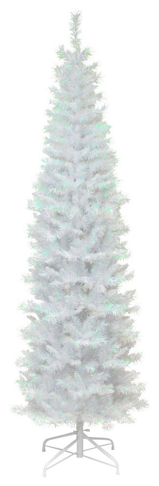 National Tree Company 6' Iridescent Tinsel Tree, White