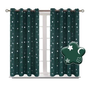 BGment Moon and Stars Blackout Curtains for Kids Bedroom