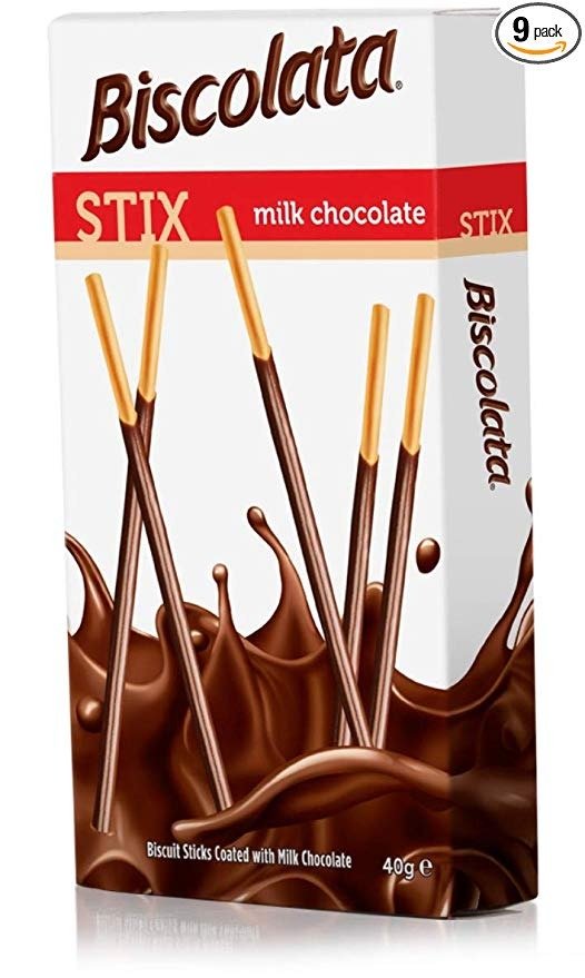 Stix Biscuit Snacks Coated with Milk Chocolate - (9 Pack)