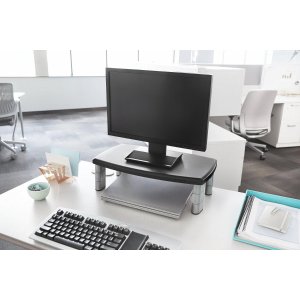 3M Extra Wide Adjustable Monitor Stand Height 1-Inch to 5 7/8-Inch, Holds 40 lbs